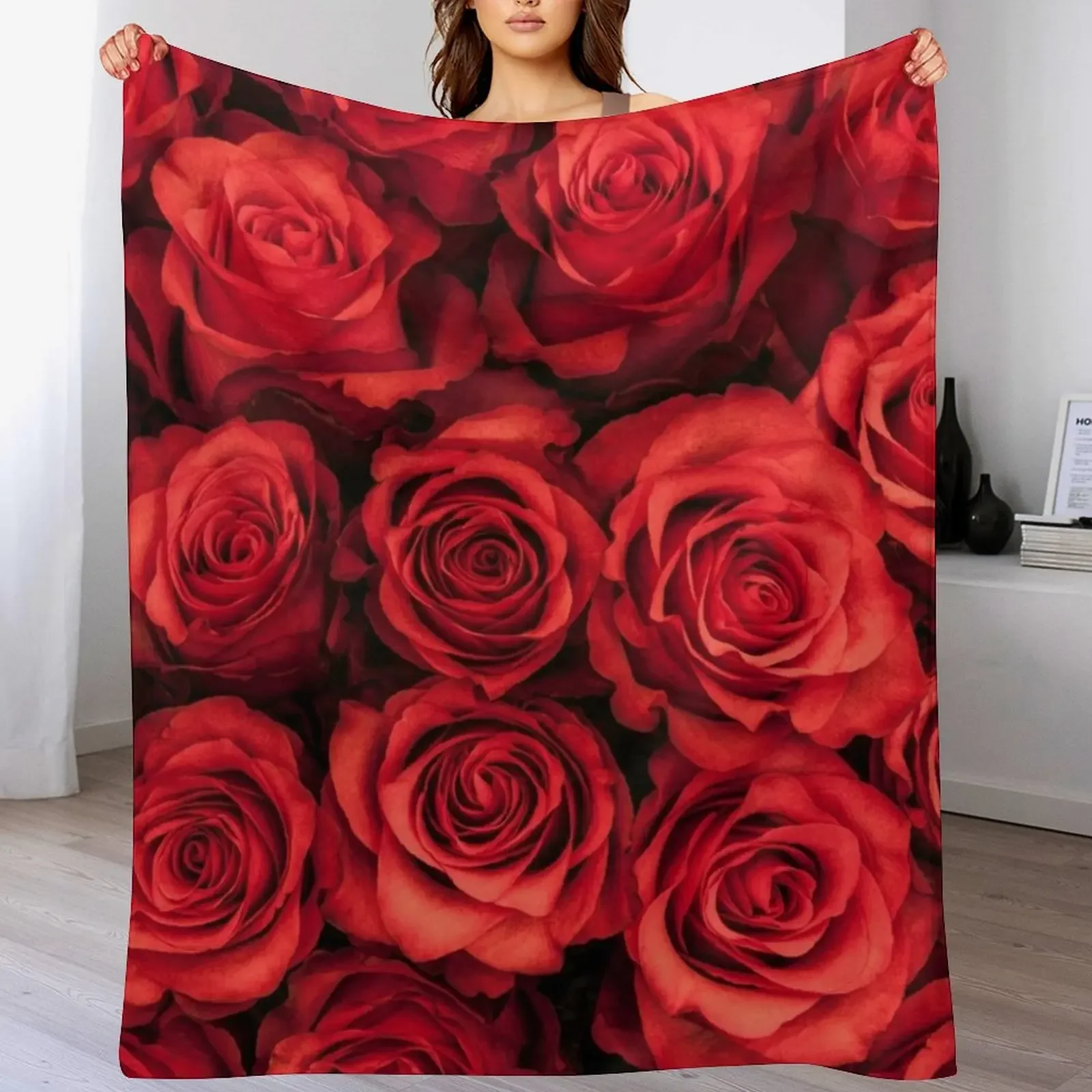 

New Red Roses Throw Blanket Blankets Sofas Of Decoration Decorative Beds Summer Beddings Moving Blankets