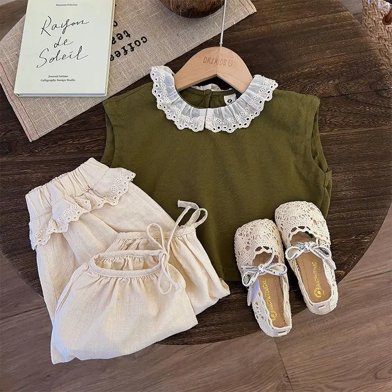 conjunto-de-verao-para-meninas-novo-top-sem-mangas-com-gola-de-renda-calcas-casuais-estilo-mosquito-conjunto-de-duas-pecas
