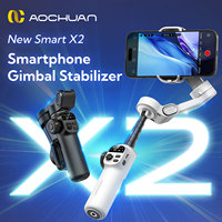 AOCHUAN Smart X2 3 Axis Gimbal Stabilizer For iPhone And Android Smartphone Gimbal With built-in extension pole LED display