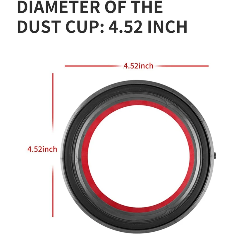 Staub behälter oben fester Dicht ring Ersatz zubehör für Dyson Vakuum v10 sv12, Schmutz becher Ersatzteile