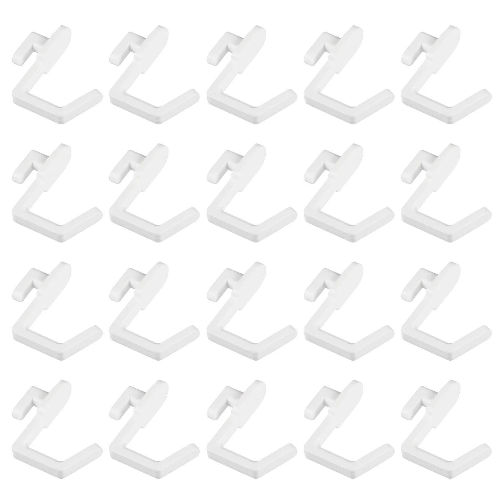 

20 Pcs J Shape Hook Shelving Peg Board Accessories Storage Hooks Small Pegboard for Hanging