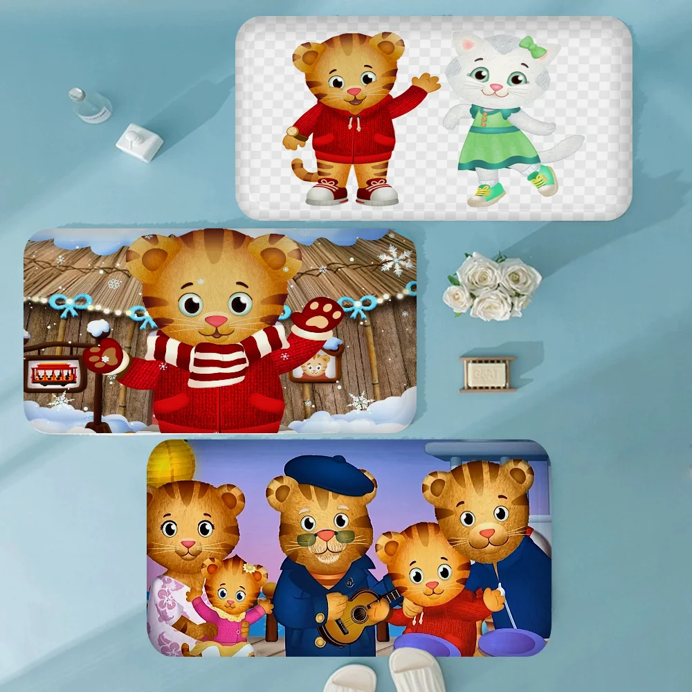 Daniel Tiger's Stop Door Mat Washable Non-Slip Living Room Sofa Chairs Area Mat Kitchen Bedside Area Rugs