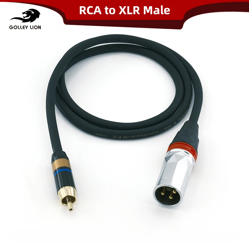 Hifi RCA To XLR Audio Cable for DAC TV AMP Speaker Amplifier Cable High Quality OFC 3Pin XLR Male/Female To RCA Male Cable