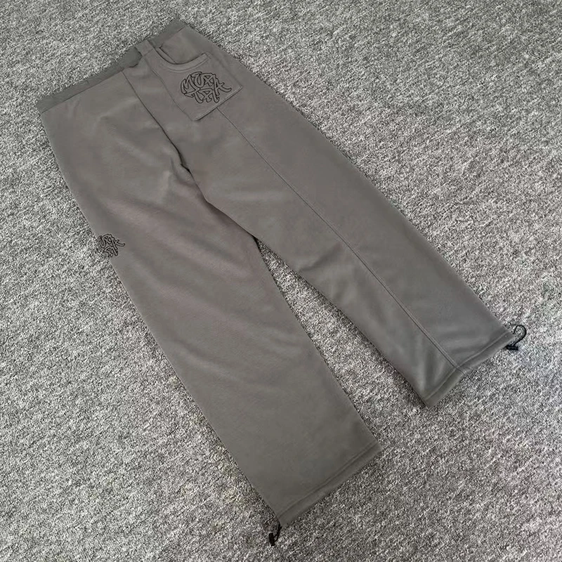 

Classic Mertra Casual Pants American Streetwear Embroidered Logo Trousers Retro Elastic Waist Loose Cotton Sweatpants Unisex