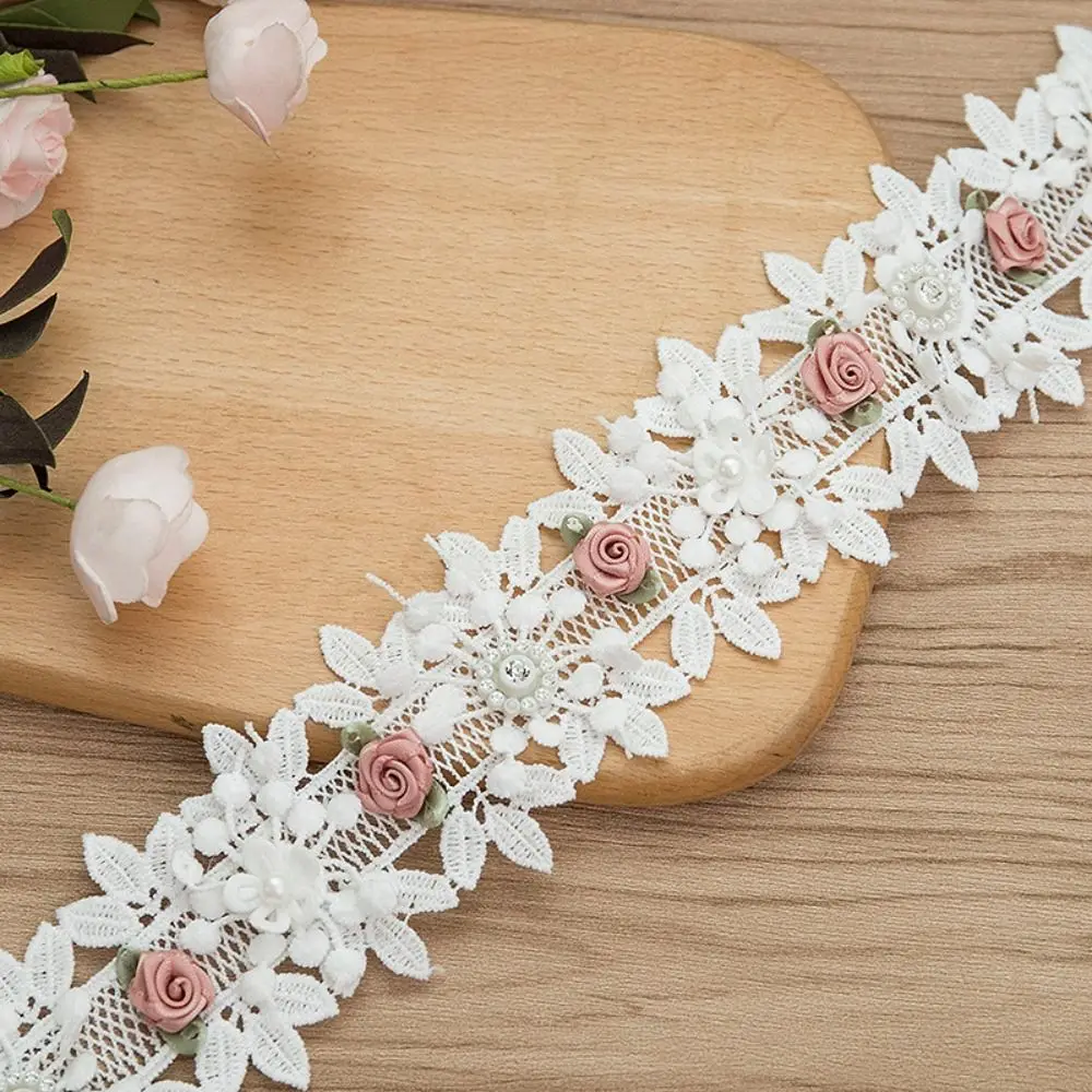 3D Flower Flower Embroidered Lace Lace Material Applique Design Sewing Accessories Decorative Trim Embroidery Lace Trim