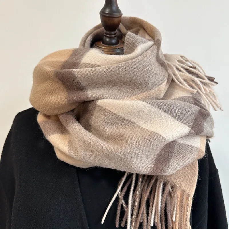 

Thick wool couple scarf for winter men's and women's warm scarf, shawl outer outfit