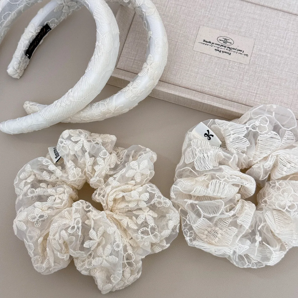 

Set Hair Tie Elastic Bands rubber for accessories women girl korean scrunchies headband fascinator flower Designer Hoops vintage