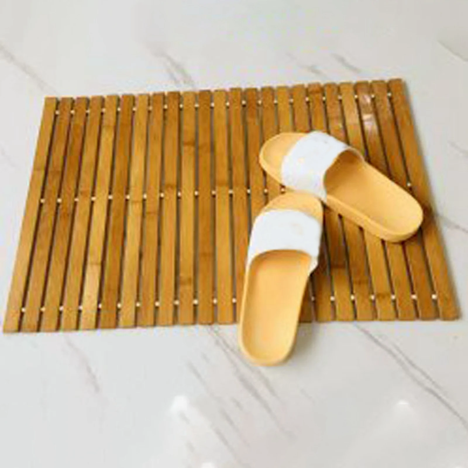 Natural Bamboo Bath Mat  Non Slip Waterproof Floor Mat Kitchen Rugs Multifunctional for Bathroom Sauna SPA Bedroom Accessories