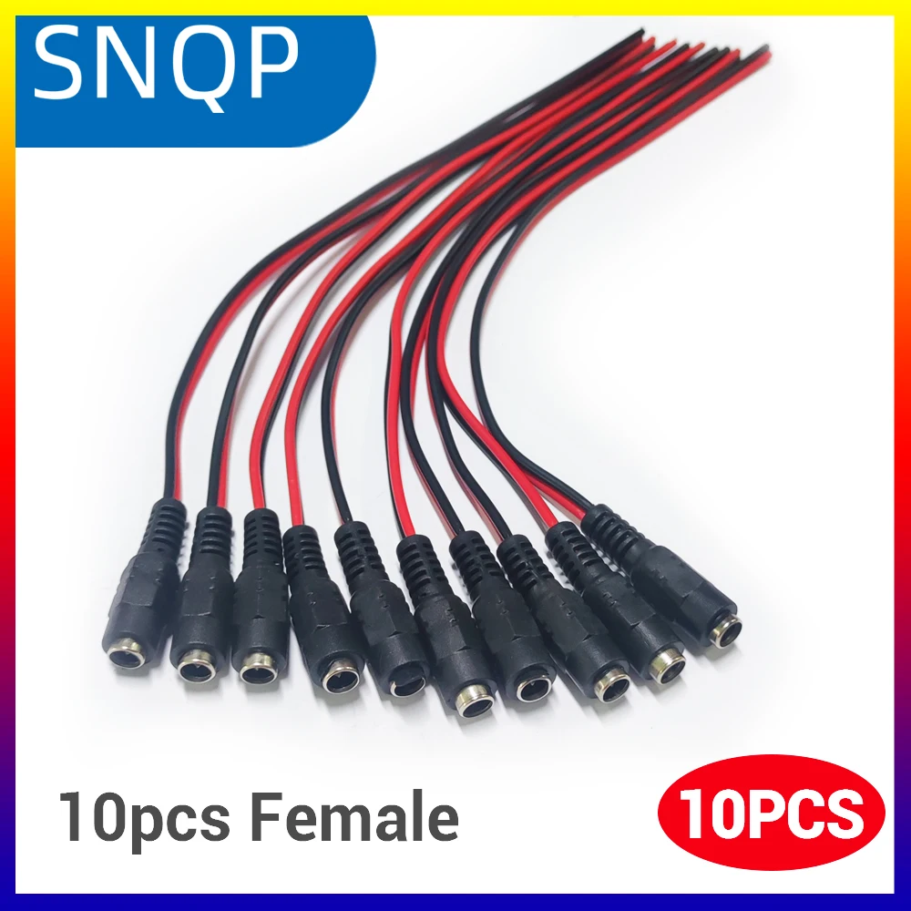 10 Stück/Set Stecker-Buchse DC 12V Stromkabel für CCTV-Kamera Anschluss Verlängerungskabel DC-Kabel