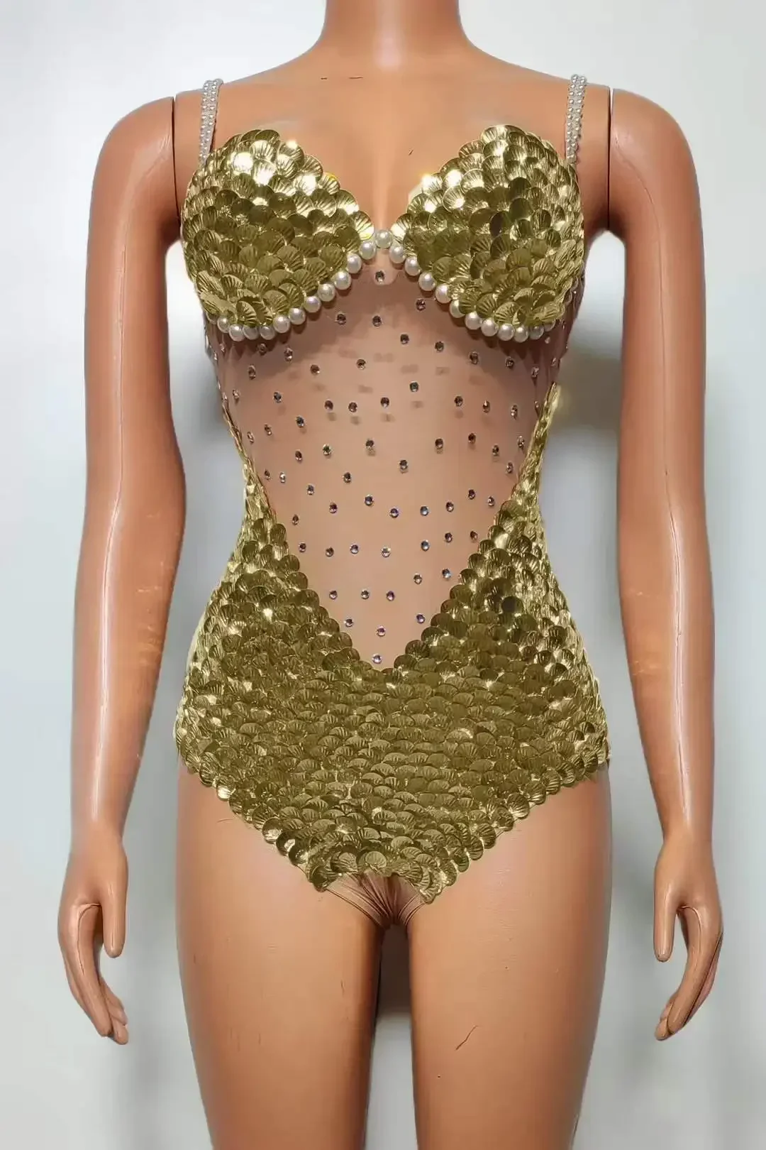 Fioletowo-czerwone świecące damskie cekiny siateczkowe body klubowe nocne gwiazdy sceniczne kostium urodzinowy królowej