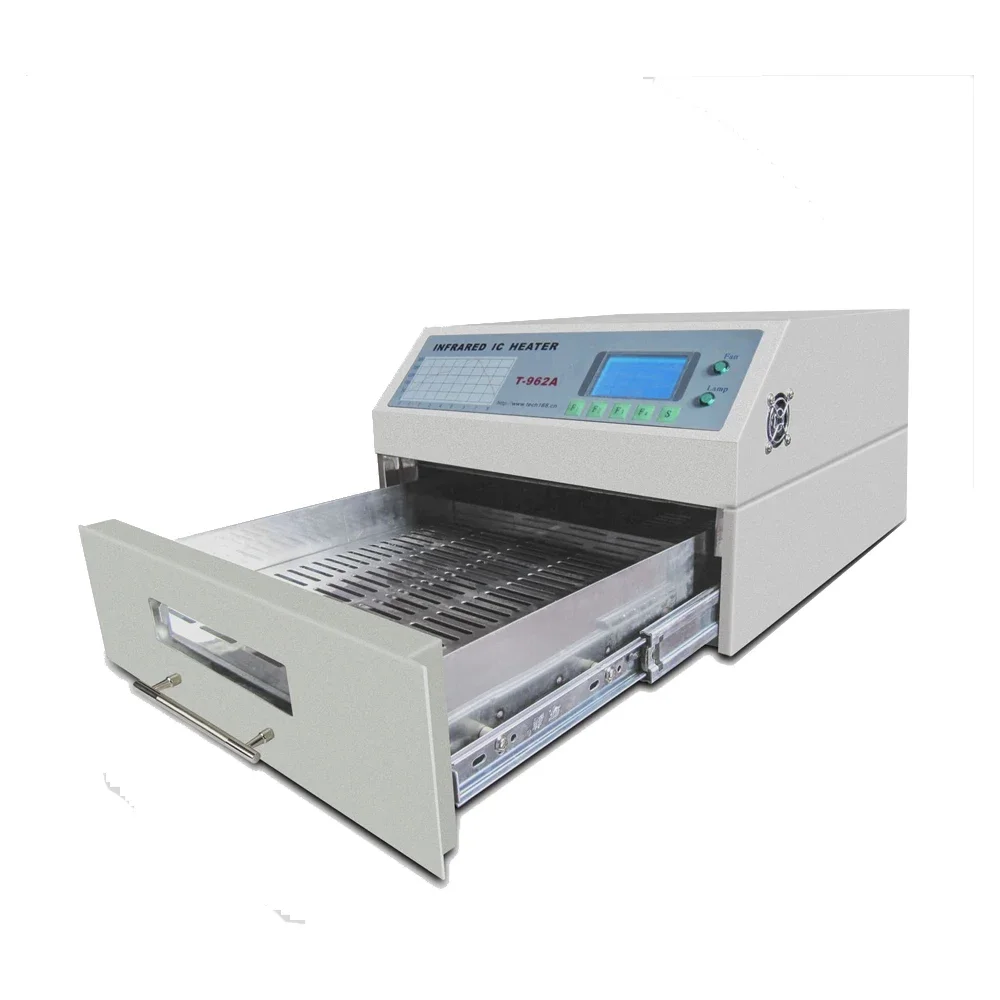 Infrared IC Heater Production Line PUHUI 962A Reflow Soldering Machine T-962A High Temp Reflow Oven SMD SMT Rework Station