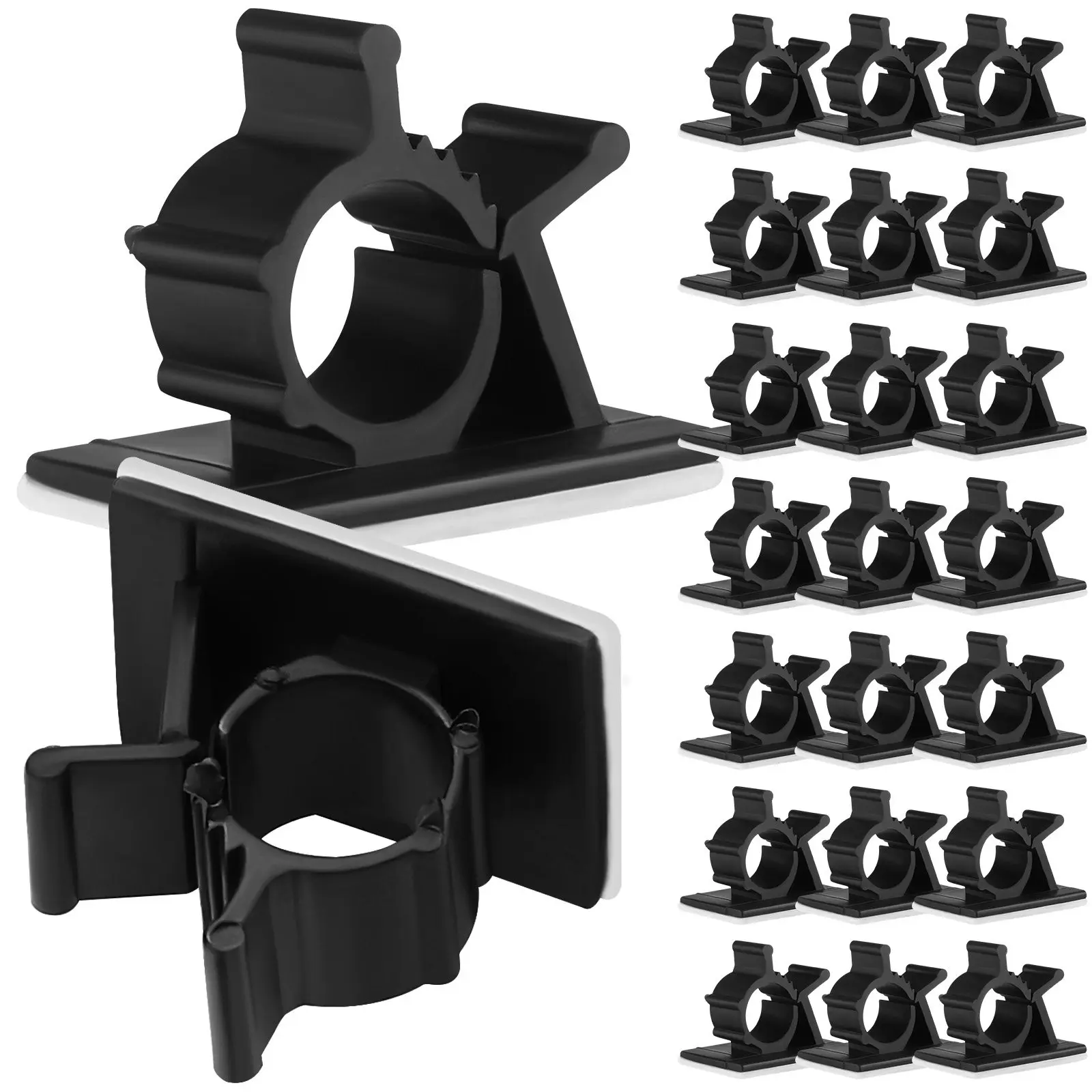 

50 шт. профессиональных самоклеящихся органайзеров для кабелей, многофункциональные держатели для проводов для организации кабелей на рабочем столе