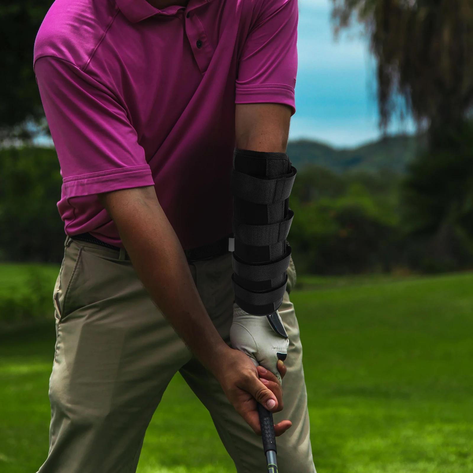 

Lightweight Swing Training Aid Adjustable Golf Posture Corrector Portable Golf Swing Trainer Golfing Elbow Support Equipment