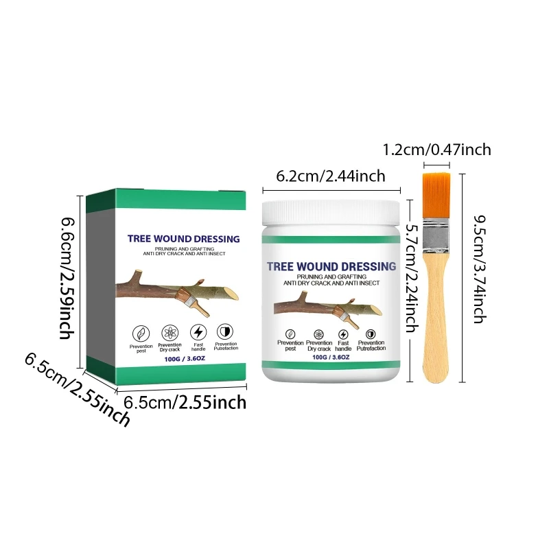 

Q1JB Tree Wound Sealer Healing Pastes Bonsai Cut Pastes Pruning Sealer And Tree Wound Dressing for Trees Roses 100g