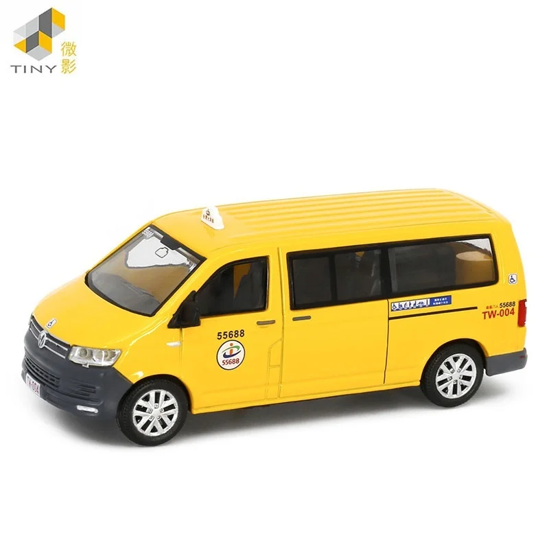 Tiny 1:64 T6 Transporter Taxi NO.28 Alloy Simulation Model Car