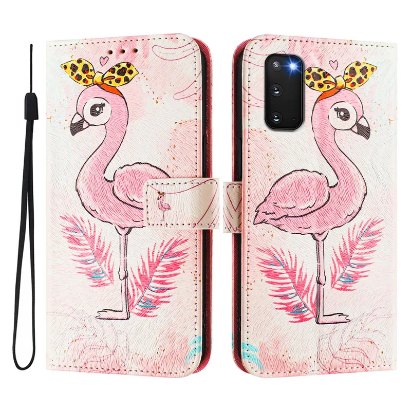 Luxury Flip Leather Case For Samsung Galaxy S20 Ultra Flip Cover on For SAM S20 FE 2022 Plus 5G Wallet Bags Flower Cases Shell