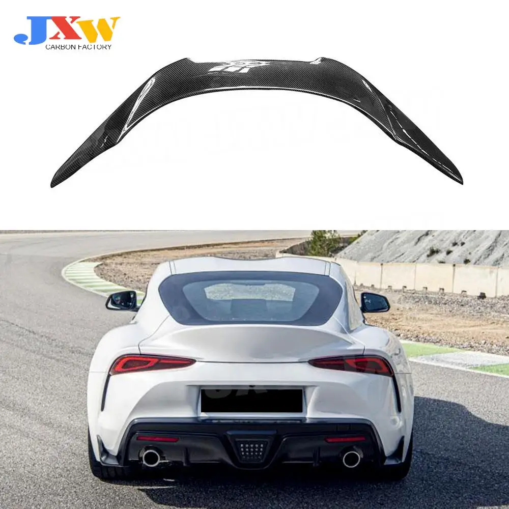 

For Toyota Supra 2019 - 2020 High Quality Carbon Fiber Car Rear Trunk Spoiler Lip Wing Guard Cover FRP Car Styling