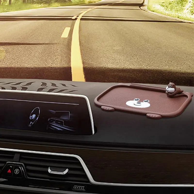 Soporte para teléfono de coche con almohadilla grande, alfombrilla estable antideslizante con número de estacionamiento Teporary, soporte para teléfono claramente Visible seguro y
