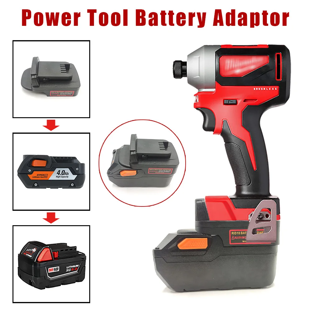 

Battery Converter Adapter for Ridgid AEG 18V Li-ion Battery Convert To For Milwaukee M18 18V Lithium Battery Power Electric Dril