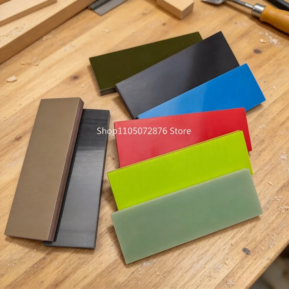 2 Pieces Composite G10 Knife Handle Material Multi-colors DIY Handmade Knife Handle Making Material Patch Material 120X40X8MM