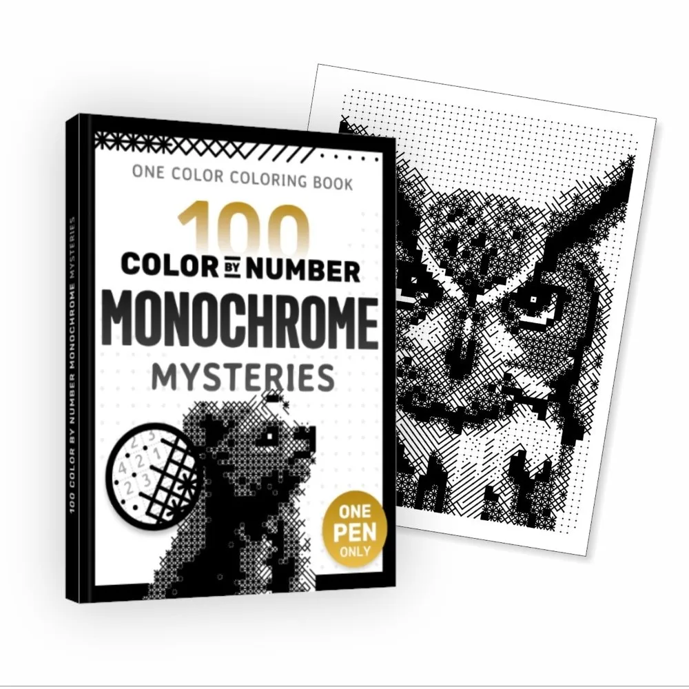 Creative Color by Number Book Thickened Clear Lines Animal Coloring Book Exquisite Portable Graffiti Drawing Book Adults
