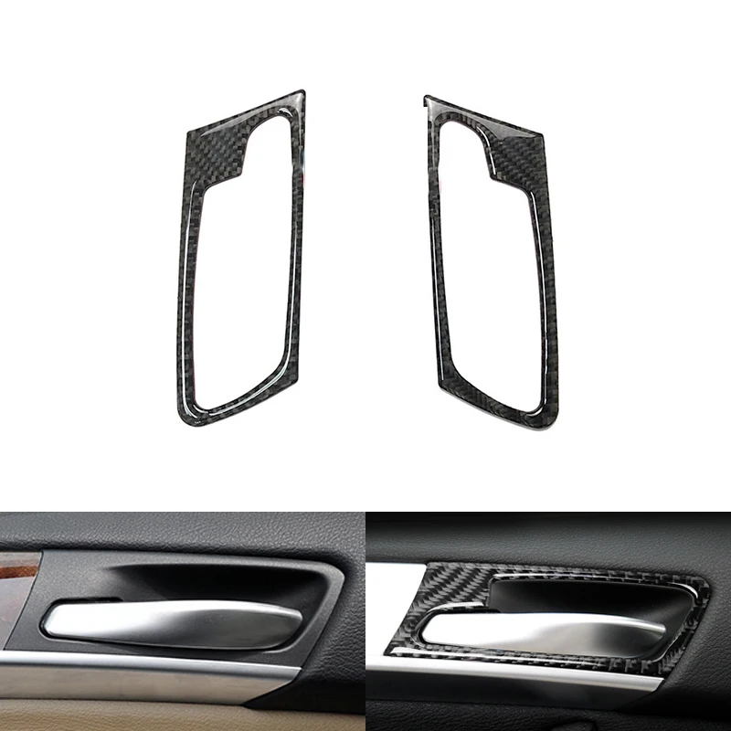 

For BMW X5 X6 E70 E71 2009 2010 2011 2012 2013 4pcs Carbon Fiber Door Handle Door Bowl Cover Protective Trim