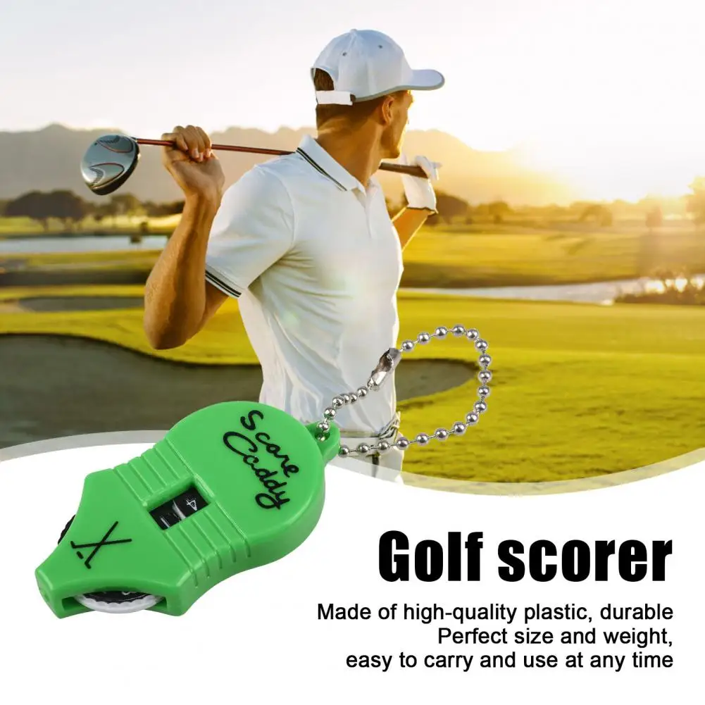 Golf Scorecard Holder Portable Golf Score Counters Mini Stroke Tracker Clicker Keychain for Outdoor Sports 2 Digit for Putts