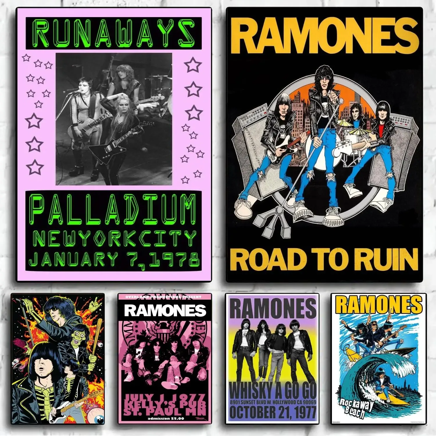 Ramones Band, dekorative Kunst, Leinwand, Wandkunst, personalisierte Geschenke, modernes Zuhause, Schlafzimmer, dekorative Leinwand
