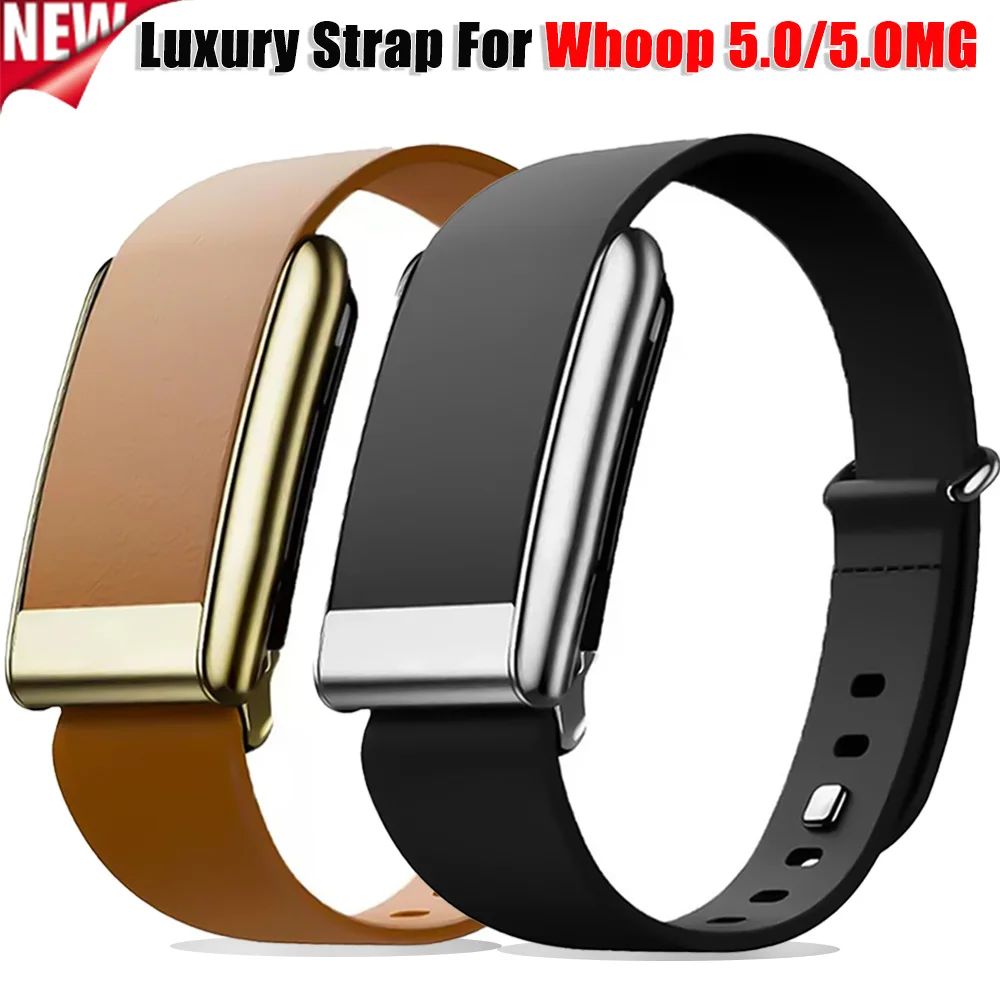 Weiches Lederarmband für Whoop 5.0/Whoop 5.0 MG Verstellbares Schlankes Ersatz-Armband Atmungsaktives Sportarmband