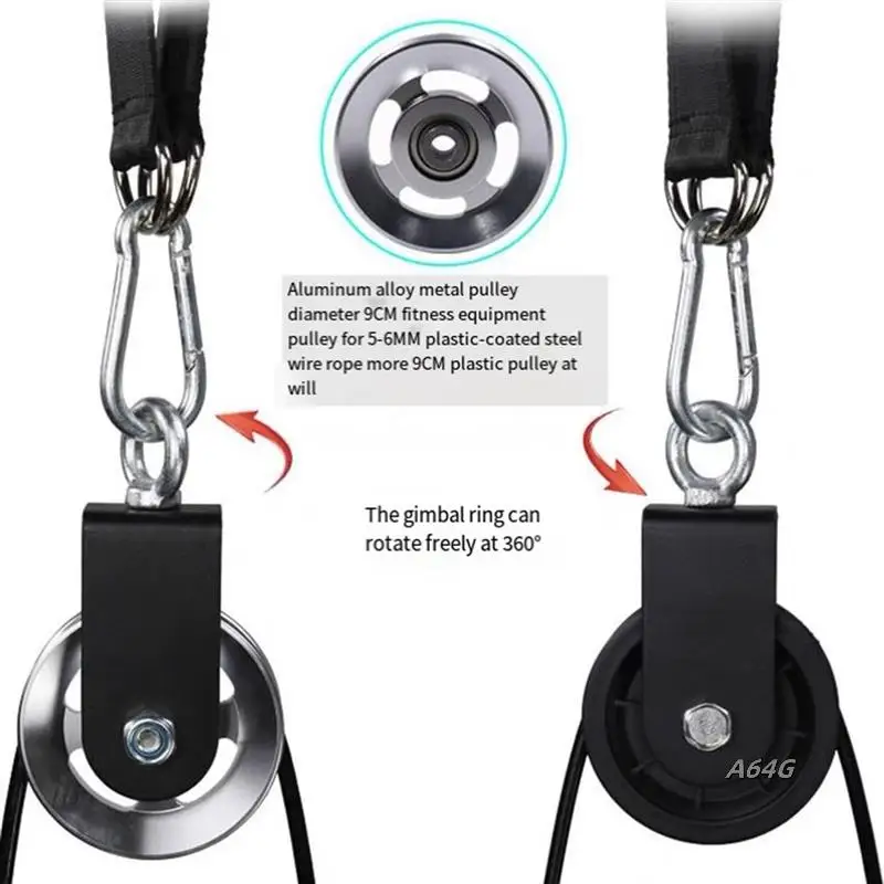 عجلة بكرة عالمية للياقة البدنية من Readlife مع محامل بديلة لصالة الألعاب الرياضية لنظام بكرة الكابلات وكابل عالي التحمل