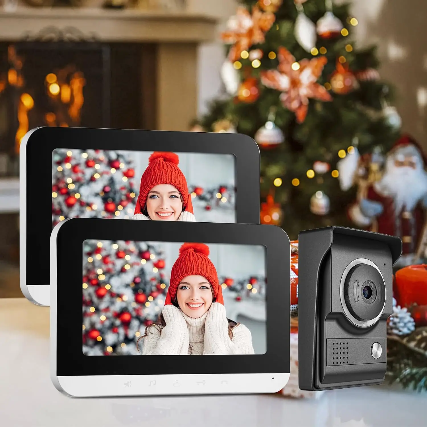 Tuya WIFI Video Intercom 7 "Türklingel Mit Kamera und Monitor Hause Türklingel Gebäude Zwei-Wege Intercom audio Remote Entsperren