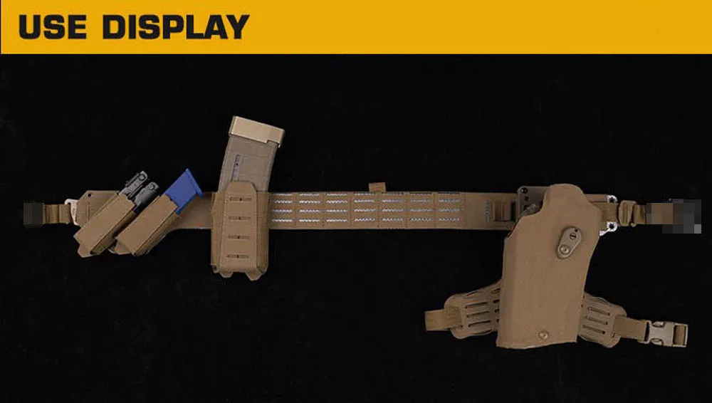 Taktischer Gürtel 2-in-1 mit Schnellverschluss-Metallschnalle für Outdoor-Jagd, Schießtraining, Airsoft, Kampfgürtel mit MOLLE-Magazintasche – Detail 12