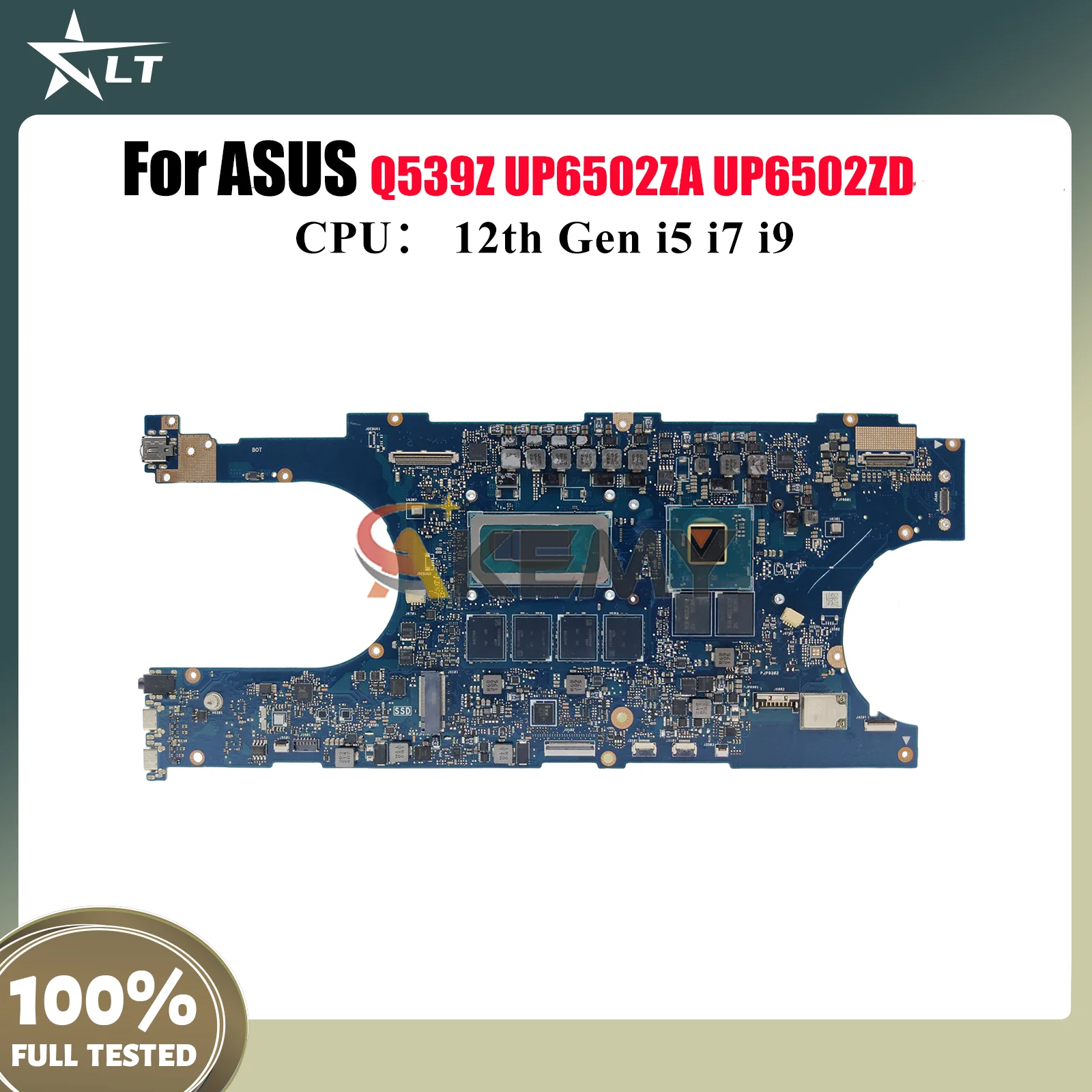 

UP6502ZD Laptop Motherboard For ASUS ZenBook Duo UP6502Z UP6502ZA Q539Z UP6502ZD Mainboard With 12th Gen i5 i7 i9 100% tests OK