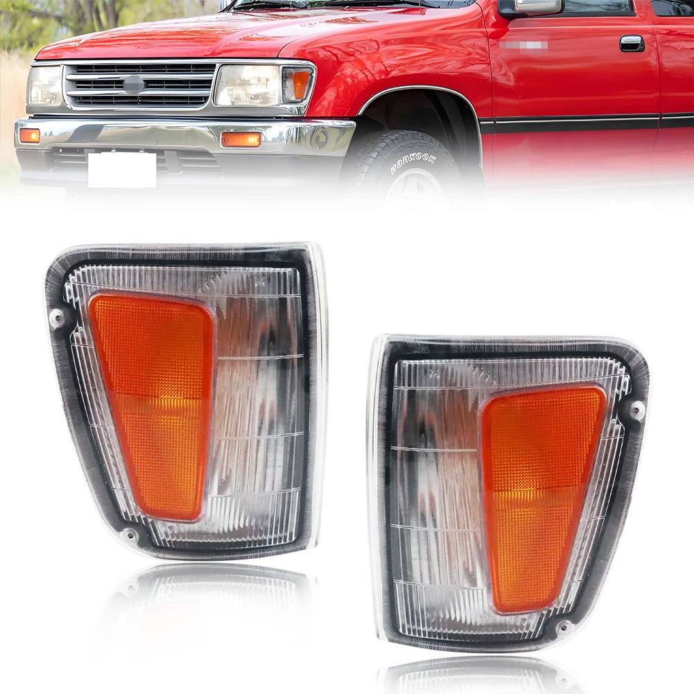 2PCS Front Corner Turn Signal Light Parking Light Side Marker Light Cover For 1993 1994 1995 1996 1997 1998 Toyota T100 No Bulb