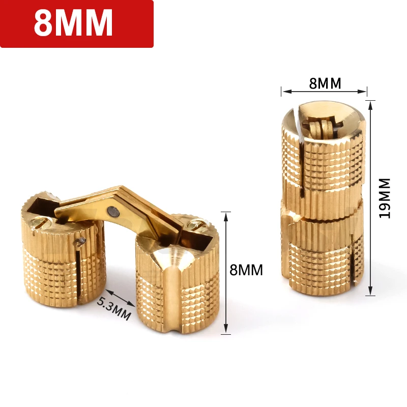 Hidden Gate Hinge Zinc alloy/copper Invisible Hinges Concealed Barrel Wooden Box Heavy Duty Built-in Door Hinge Cylindrical