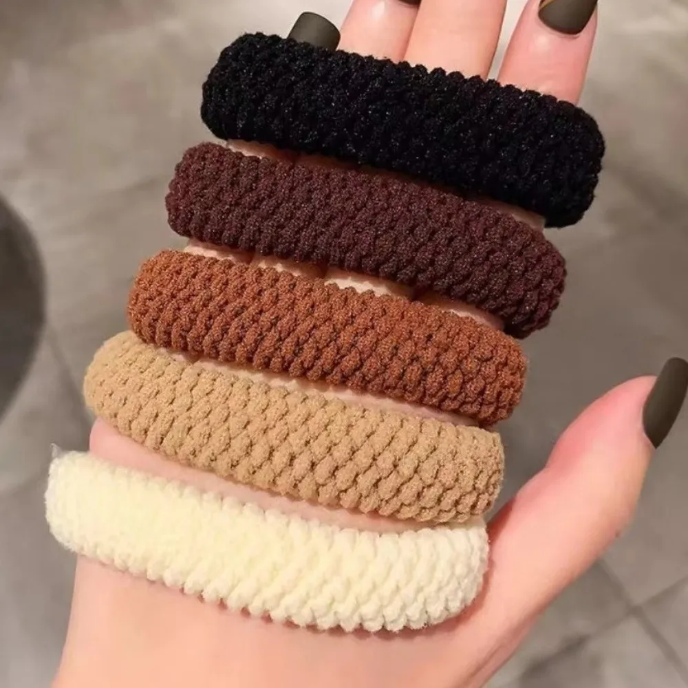 5/10 قطعة مزيج اللون العلاقات الشعر جريئة سميكة عالية المرونة Scrunchies التصميم الديكور إكسسوارات الشعر للنساء الفتيات #5