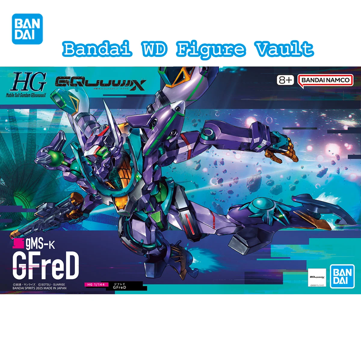 Bandai oficialmente con licencia Gundam GQuuuuuuX HG 1/144 GFreD gMS -k Premium regalo de modelo coleccionable