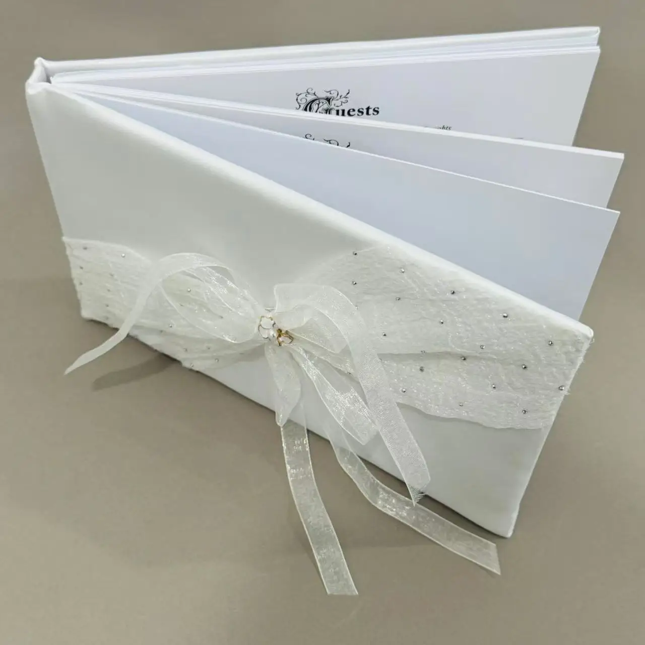 温かみのあるモダンな結婚記念品ブック - 簡潔で美しい結婚記録簿 - 優れた結婚記録アルバム