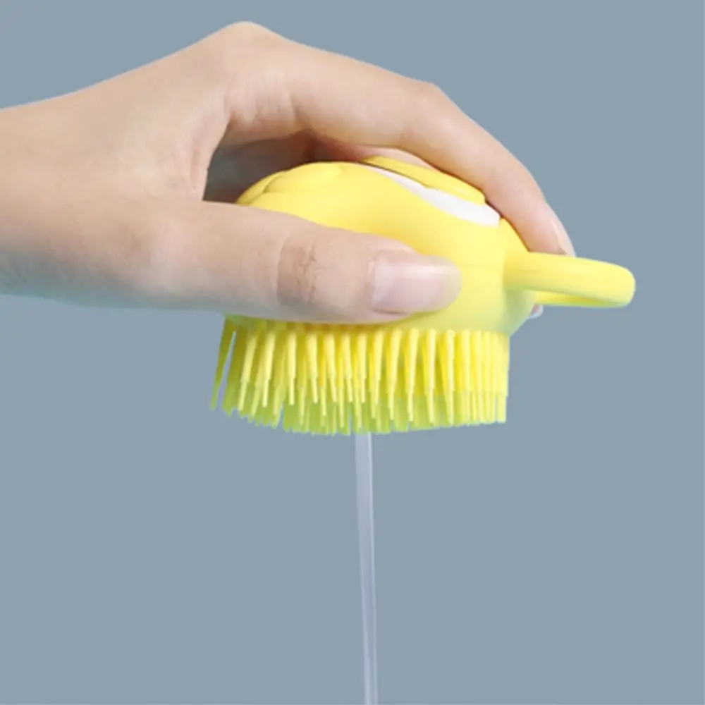 Multi-function Baby Bath Brush Safety Soft Infant Care Product Creative Silicone Cat Claw Hair Cleaning Brush