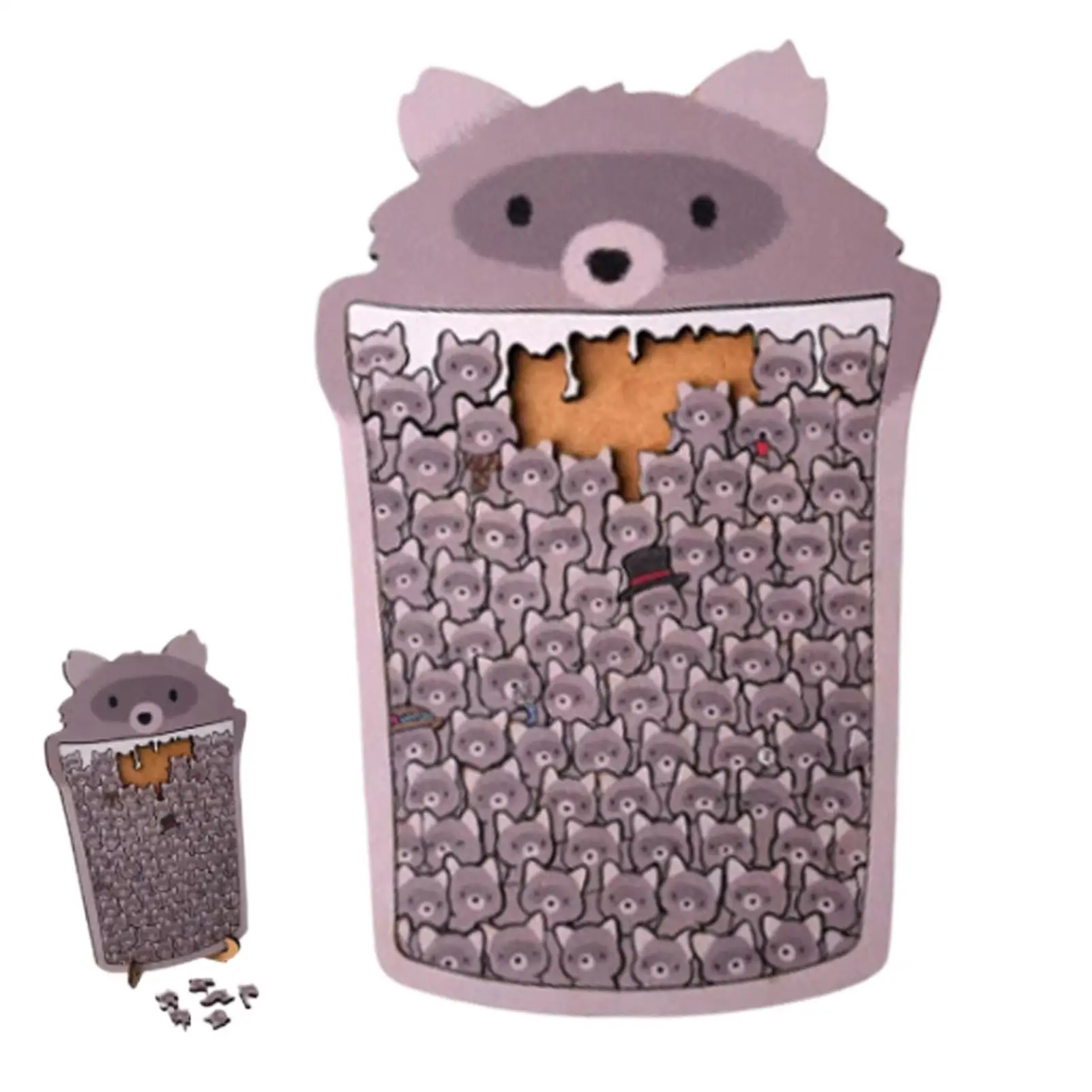 Rompecabezas de madera en forma de gato, juguetes educativos, rompecabezas desafiadores de madera de animales para niños, viajes, sala de juegos, sala de estar y dormitorio