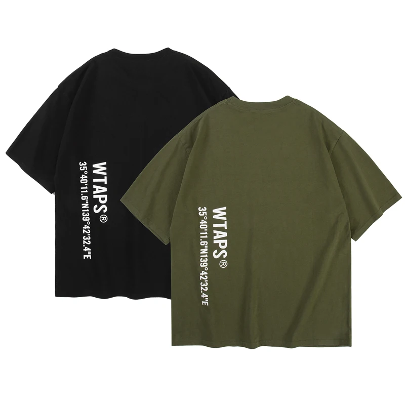 Trend Brand WTAPS T-shirt Spring Summer Streetwear Loose Casual Letter-print Wtaps Short Sleeve Top Tee