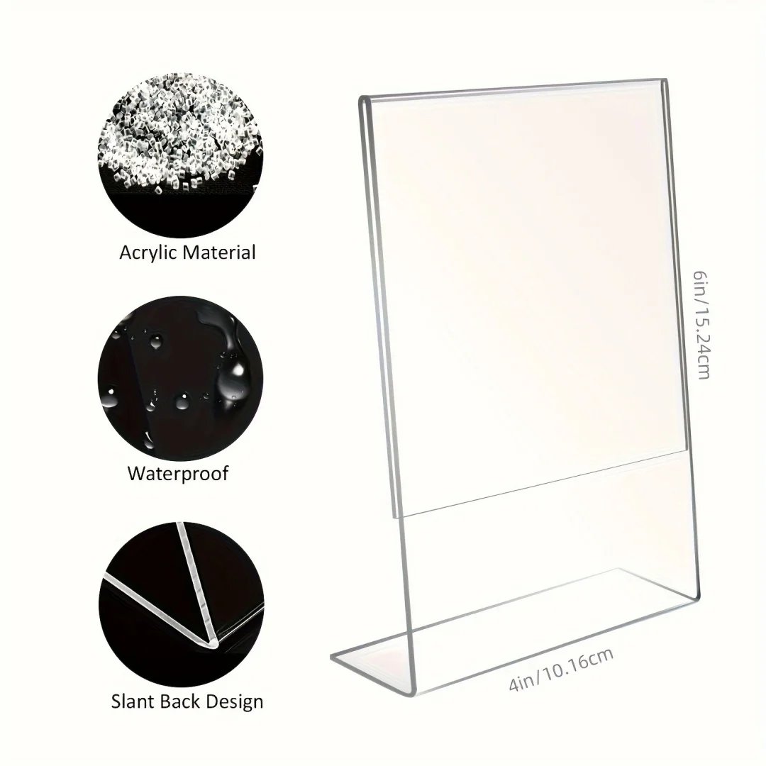 6-Piece Transparent Acrylic Frame Set