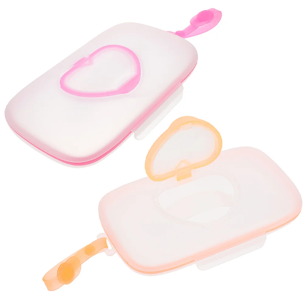 2Pcs Portable Wipes Dispenser Travel Wipe Storage Box Wipe Holder Lightweight Wipes Case Portable for Home Outdoor