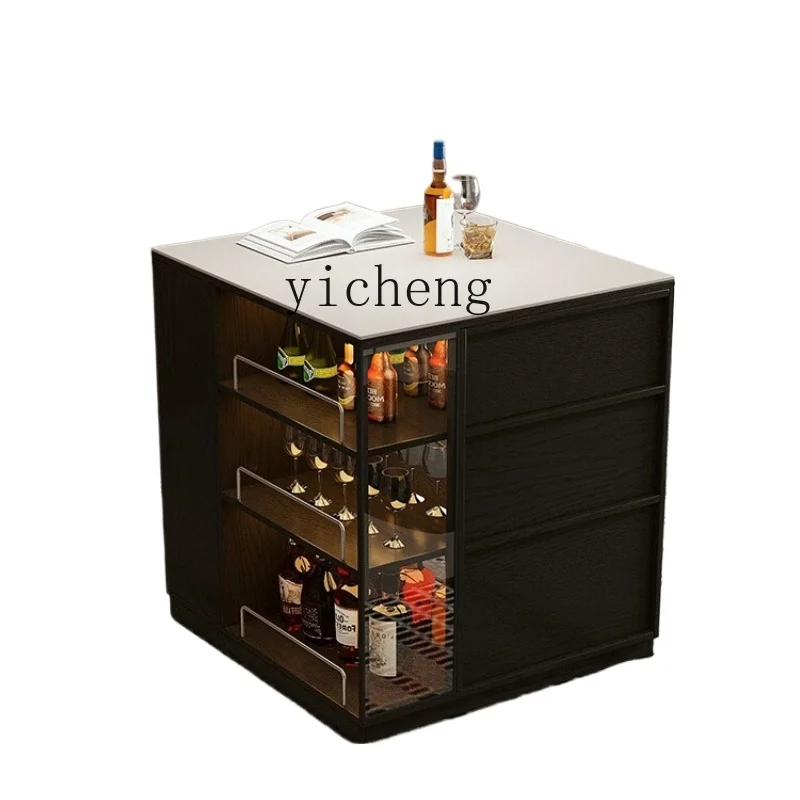 

ZK removable island retro multi-functional dining table island cabinet separate narrow island cabinet