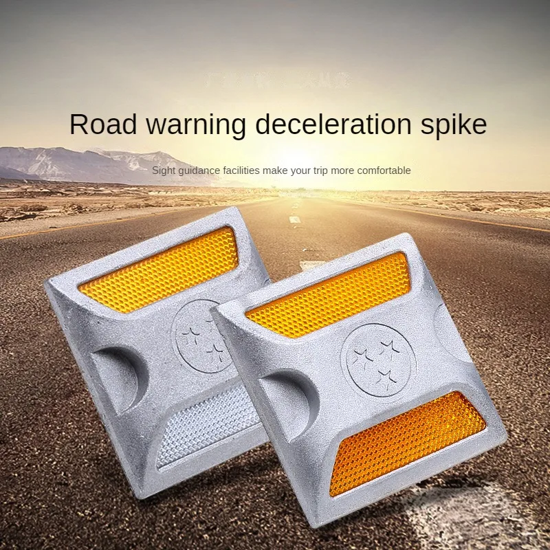 Reflective Road Studs Cast Aluminum Filled with Sand Single and Double-sided Anti Cursor Road Surface Raised Road Signs