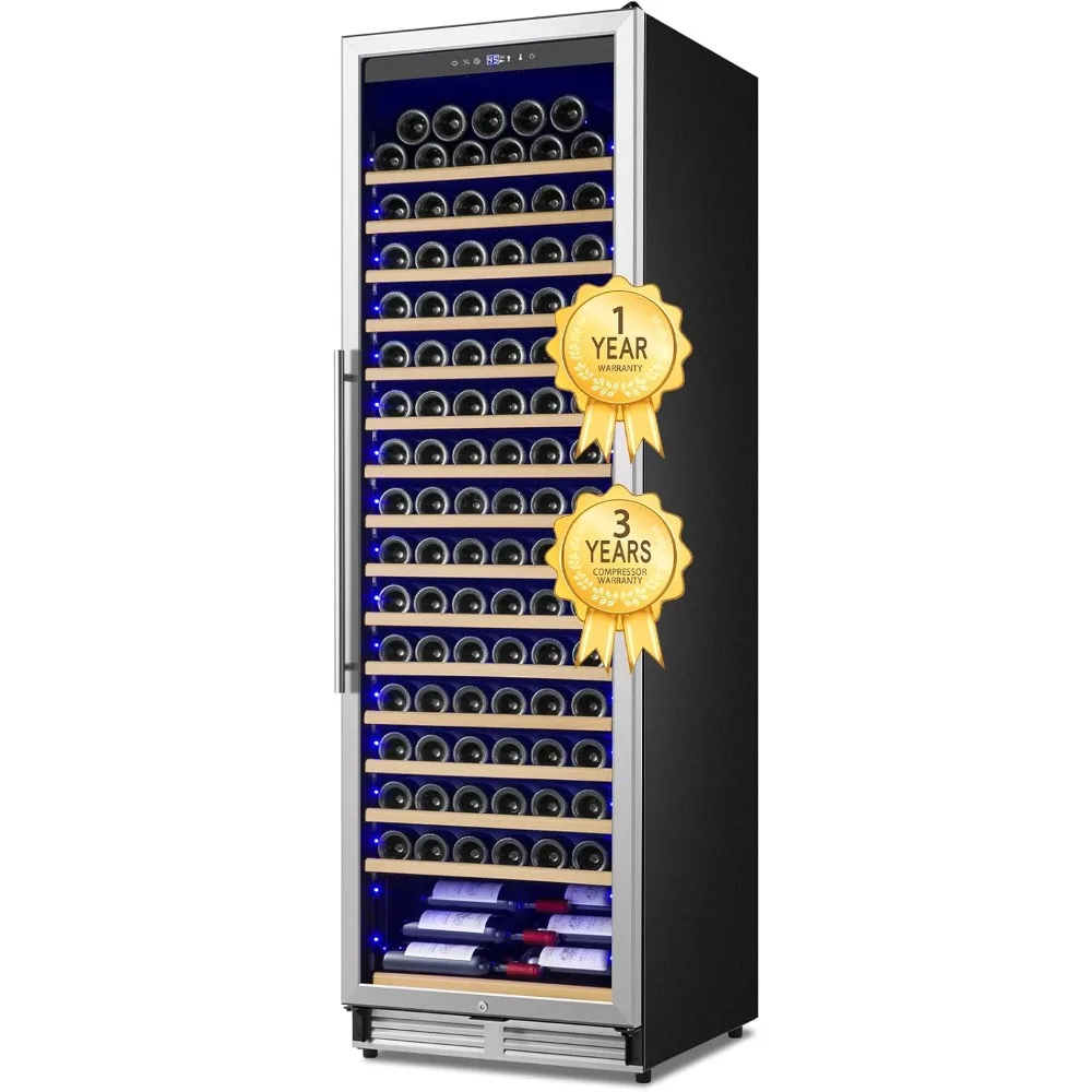 190 Bottles Wine Fridge with Professional Temperature Control System, Freestanding or Built-in installation, Quiet Operation