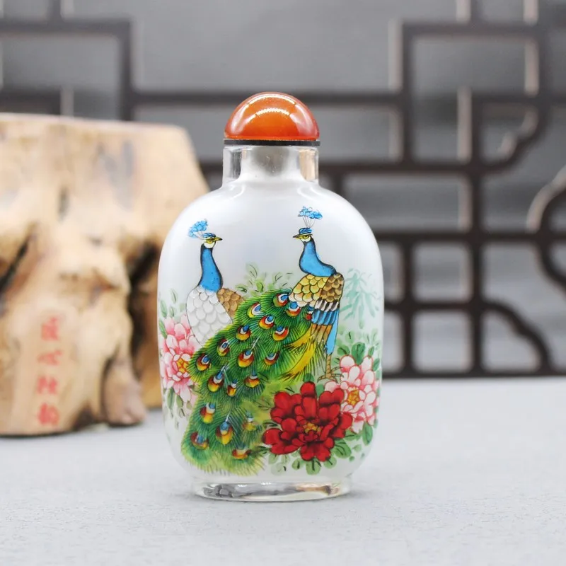 

inside Painted Snuff Bottle Handmade Inscription Souvenirs Company Promotional Small Gifts