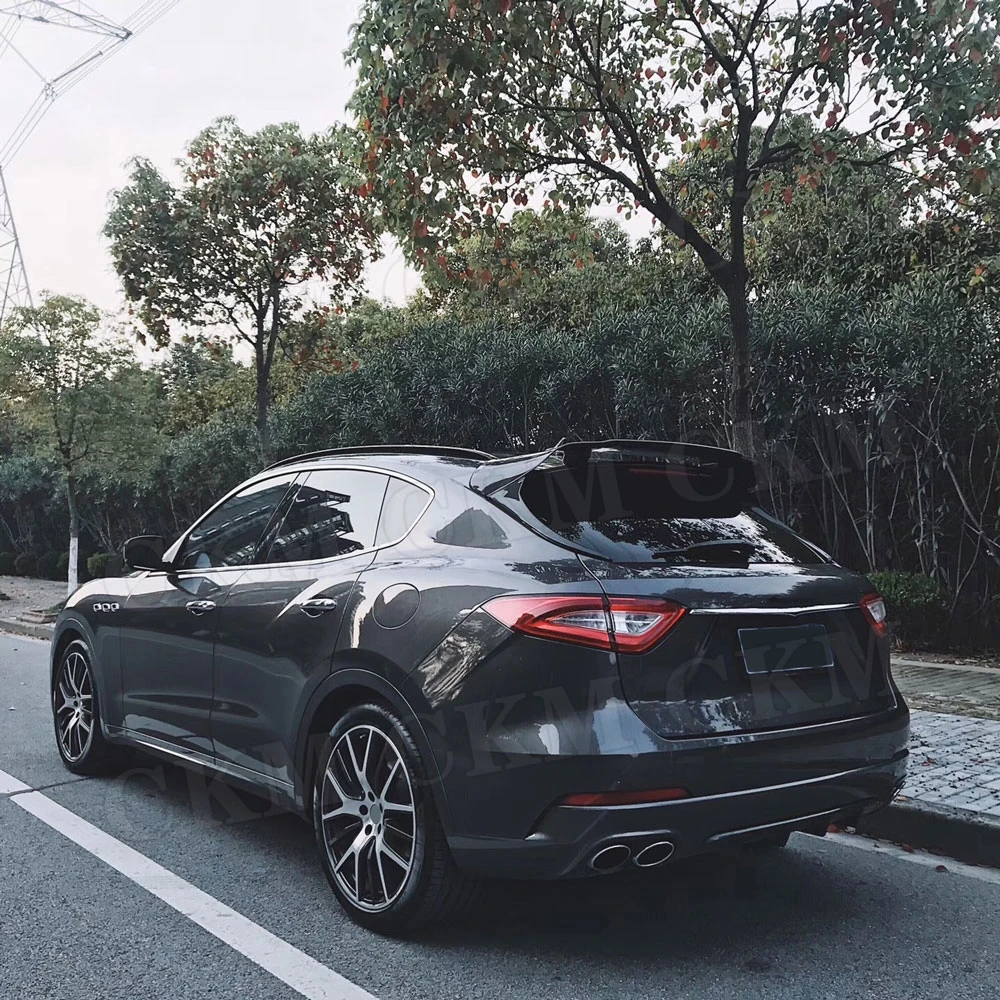 

Carbon Fiber Trim Aprons Winglet Rear Roof Spoiler Side Knife Wings Fit For Maserati Levante 2016 2017 2018 2019