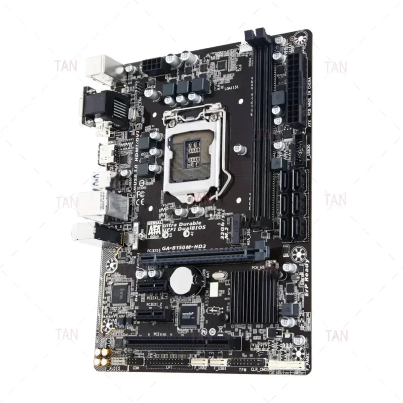 Voor Gigabyte GA-B150M-HD3 Moederbord 32GB LGA1151 DDR4 Micro ATX Moederbord 100% Getest Snel Schip TT