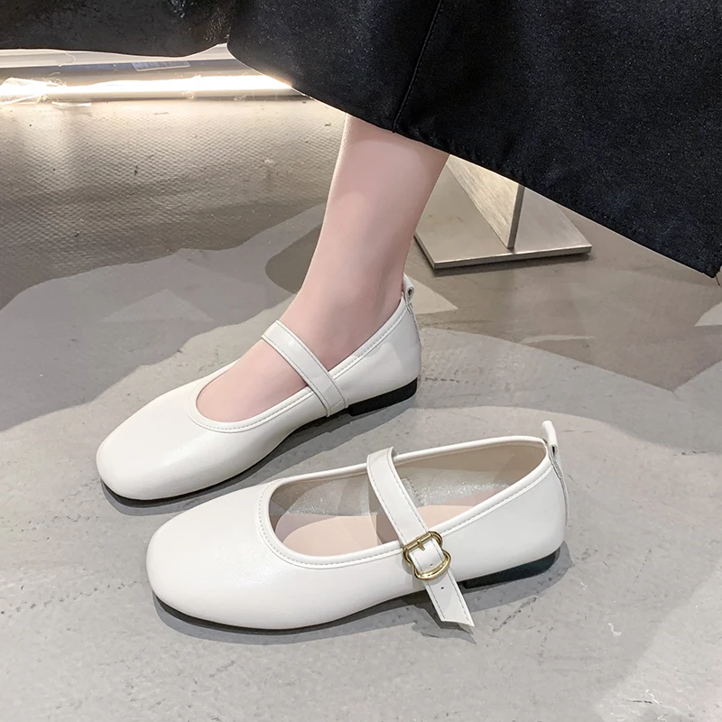 أحذية ماري جين ذات قاعدة مسطحة للنساء، أحذية عصرية جديدة لفصلي الربيع والخريف، أحذية بين بين بأسلوب خيالي متعددة الاستخدامات ... #5
